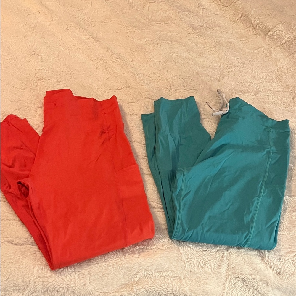 Stylish coral  and teal Women's Pants Set